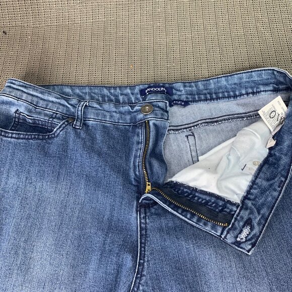 Bandolino Mandie Womens Size 16 Blue Denim High-Rise Straight Leg Jeans - Picture 4 of 10